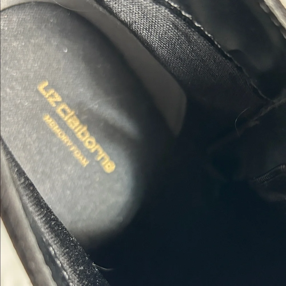 Liz Claiborne Classic Black Ankle Booties - Picture 2 of 9